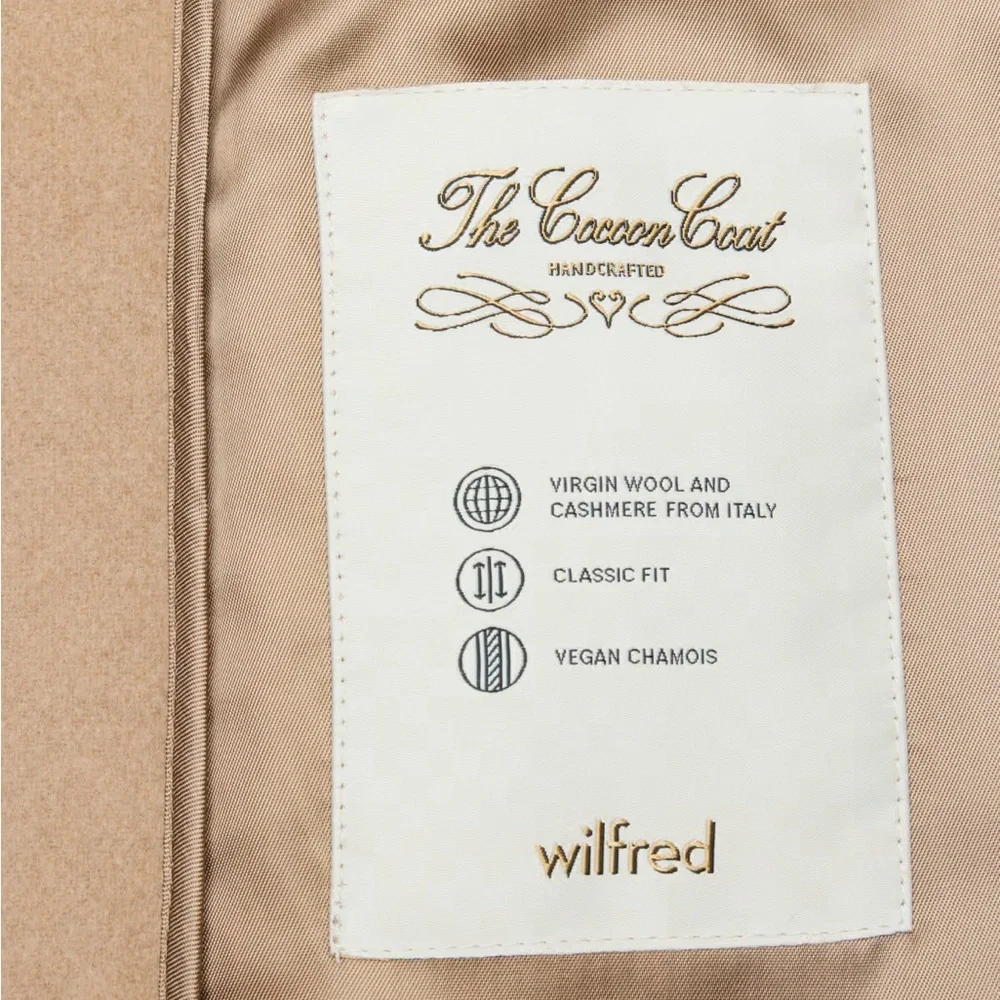 Aritzia Wilfred The Cocoon Long Camel New Elegant Wool Cashmere Coat Size XS - Picture 11 of 17